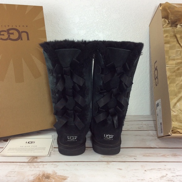 UGG Other - Tall UGG Bailey Bow boots black sz 2 EUC